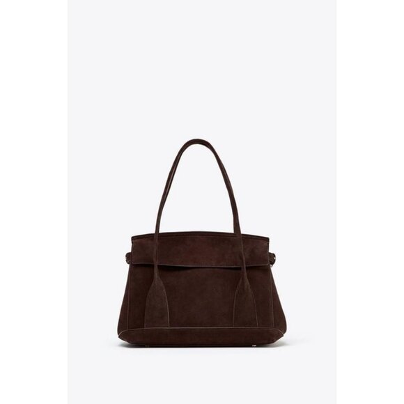 ZARA LEATHER CITY BAG - Picture 3 of 6